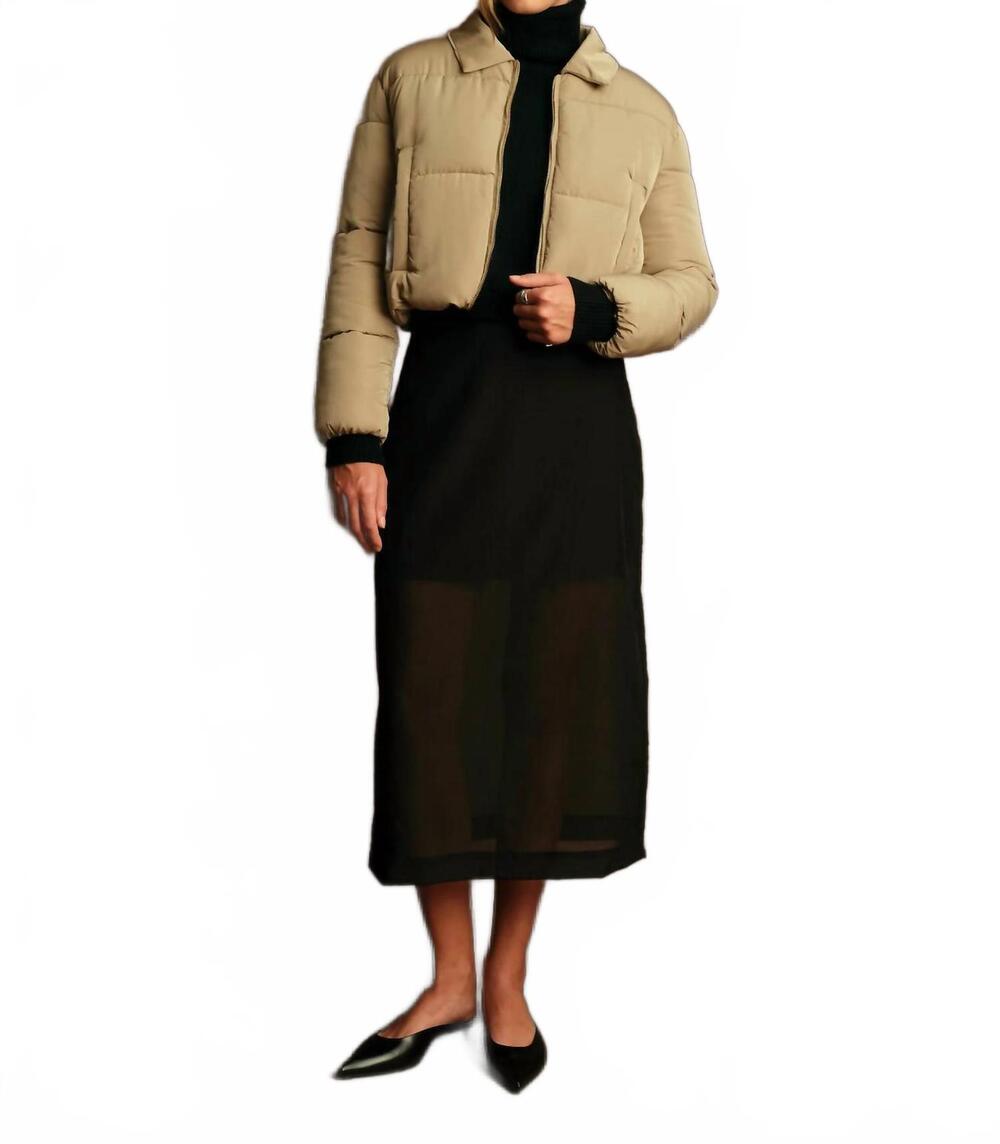 NEW DELUC george puffer jacket in mink